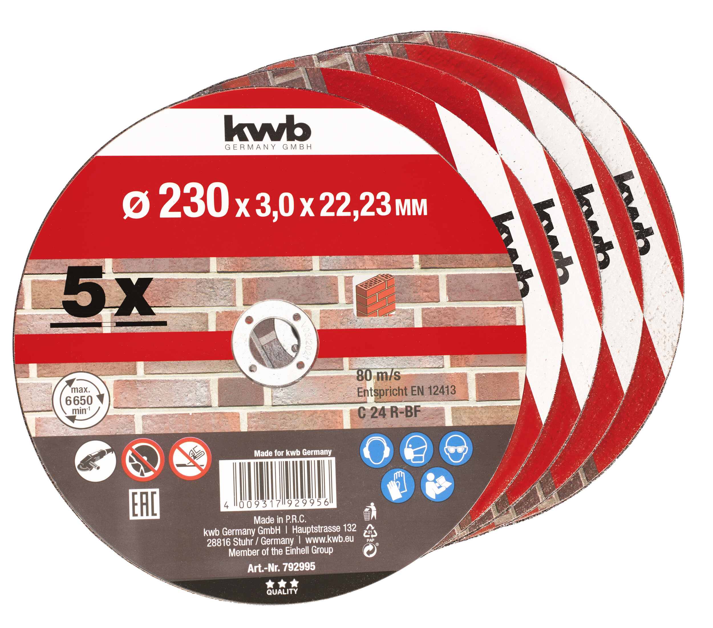 kwb Trennscheiben Steinl Ø230 mm (5 Stück)