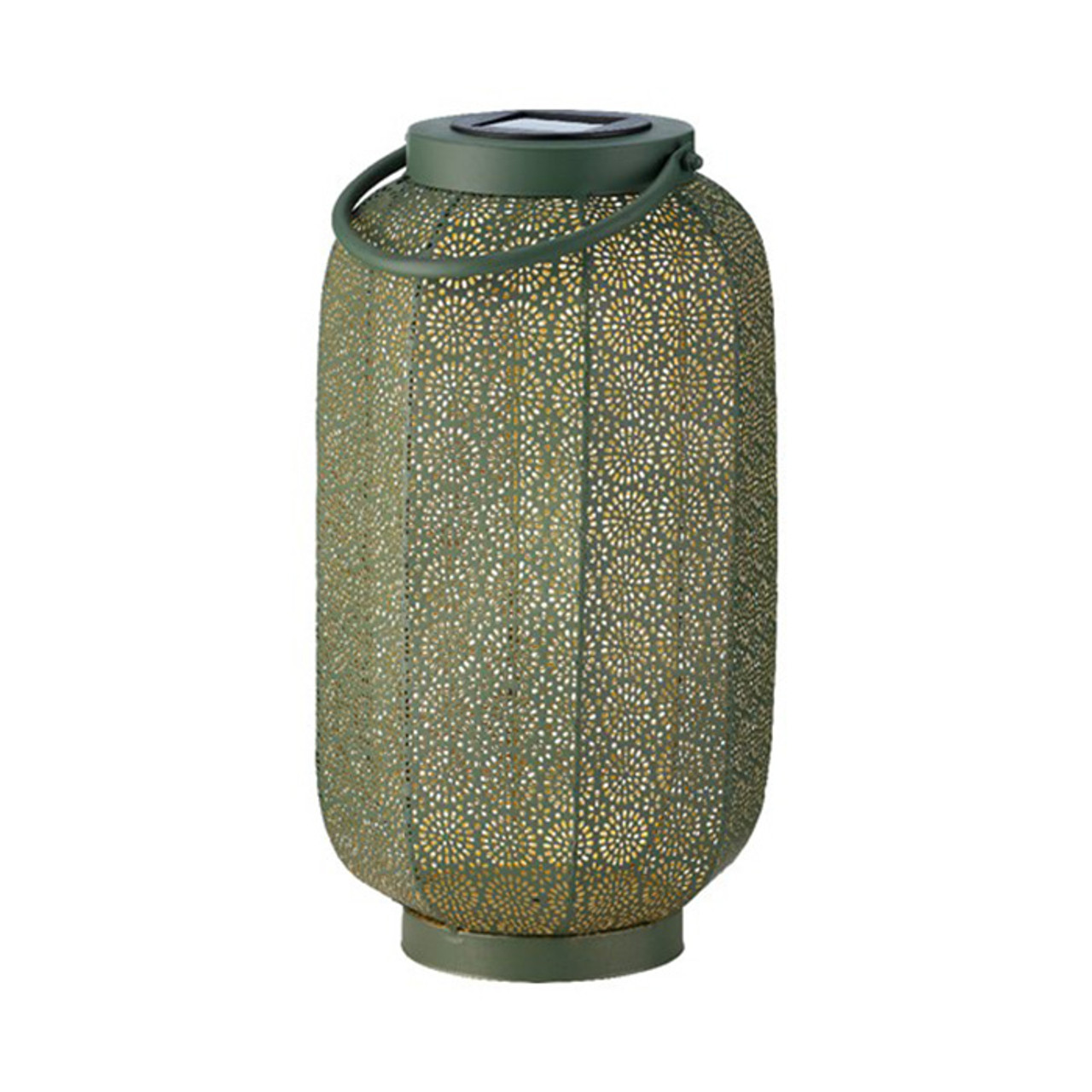 Solar Laterne grün/gold Ø20, Höhe 36cm Solar Laterne grün/gold Ø20, Höhe 36cm