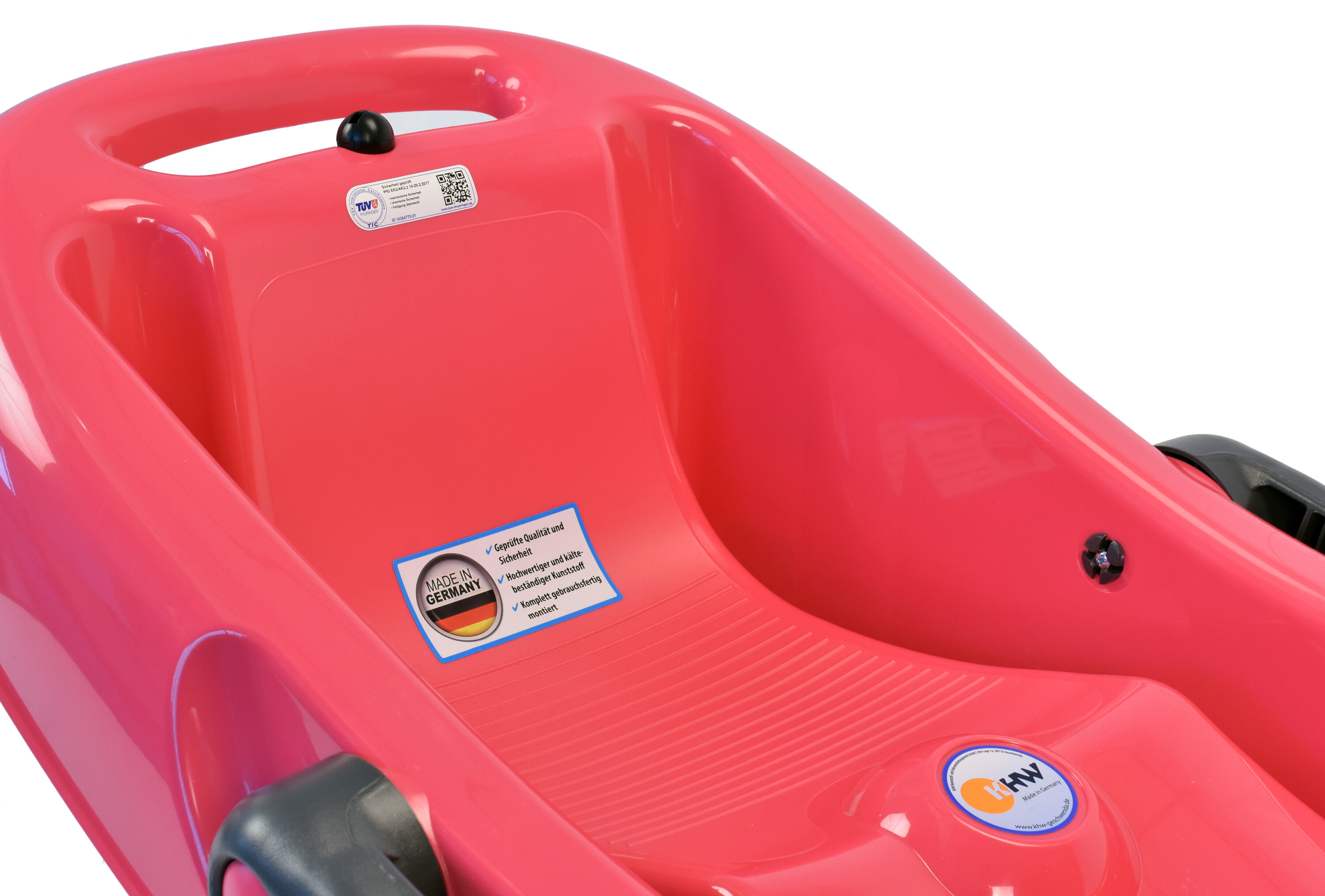 KHW Snow Flipper de Luxe - Rodel Schlitten - pink