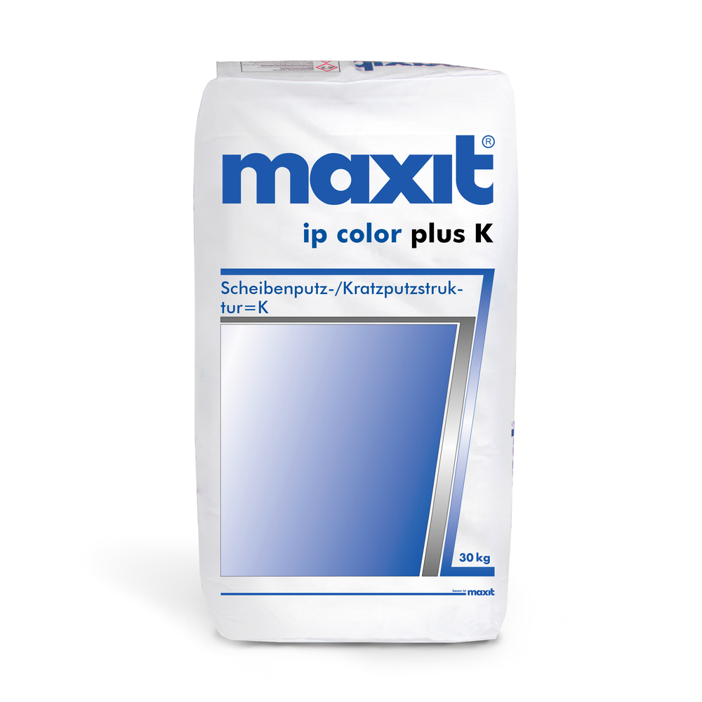 MAXIT KRÖLPA Maxit ip color plus K weiß 2mm 30kg Edelp.vergüt. Scheibenp.-/Kratzputzstr.