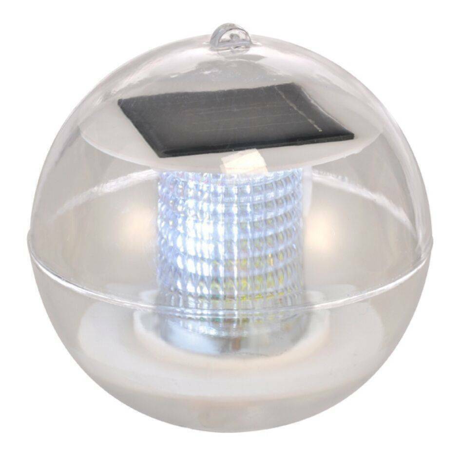 LED Solar Teichlampe  11cm mit 2 warmweißen LED