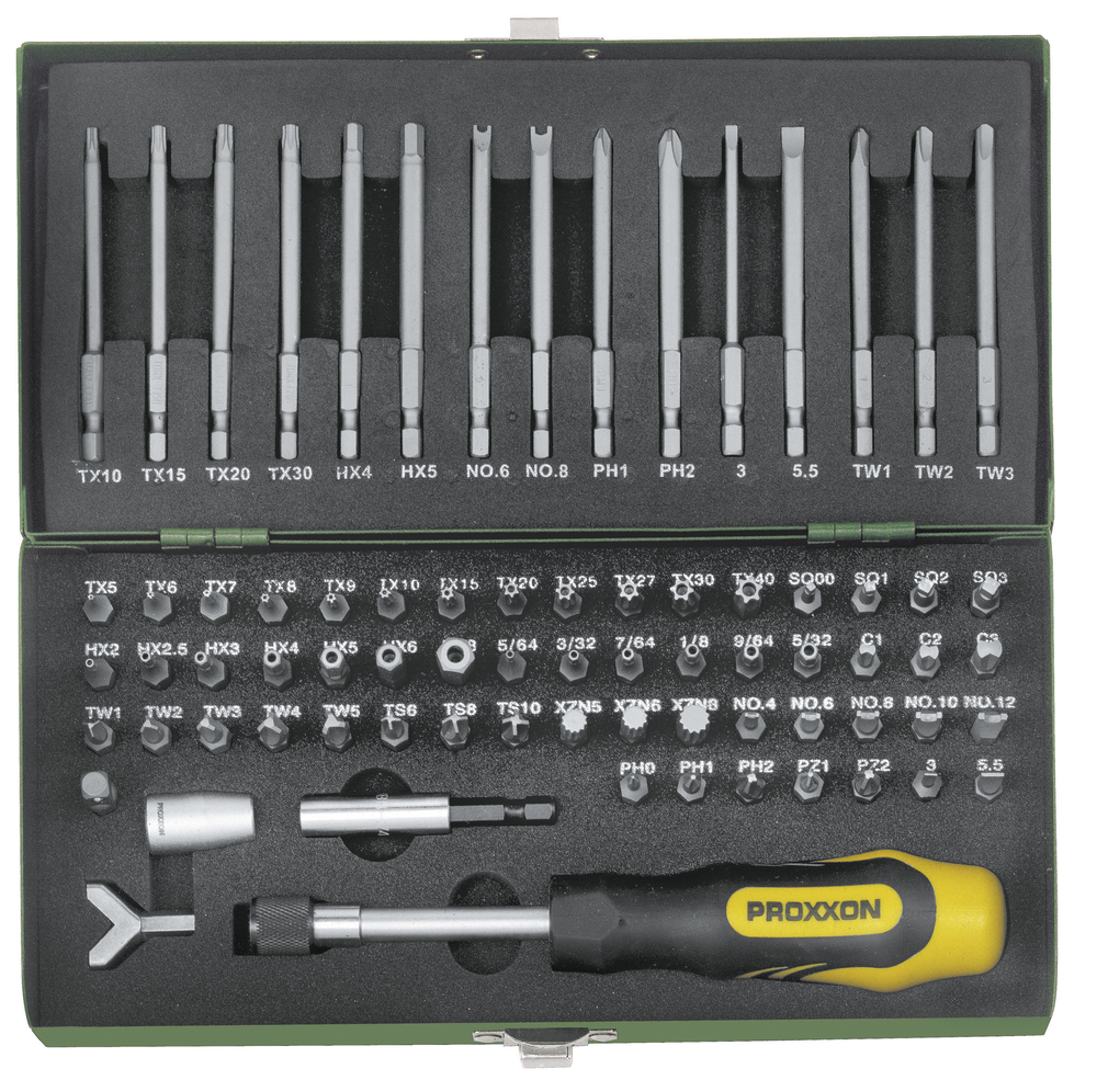 Super-Sicherheits-/Spezialbitsatz 1/4" PROXXON Super-Sicherheits-/Spezialbitsatz 1/4" 75-tlg.