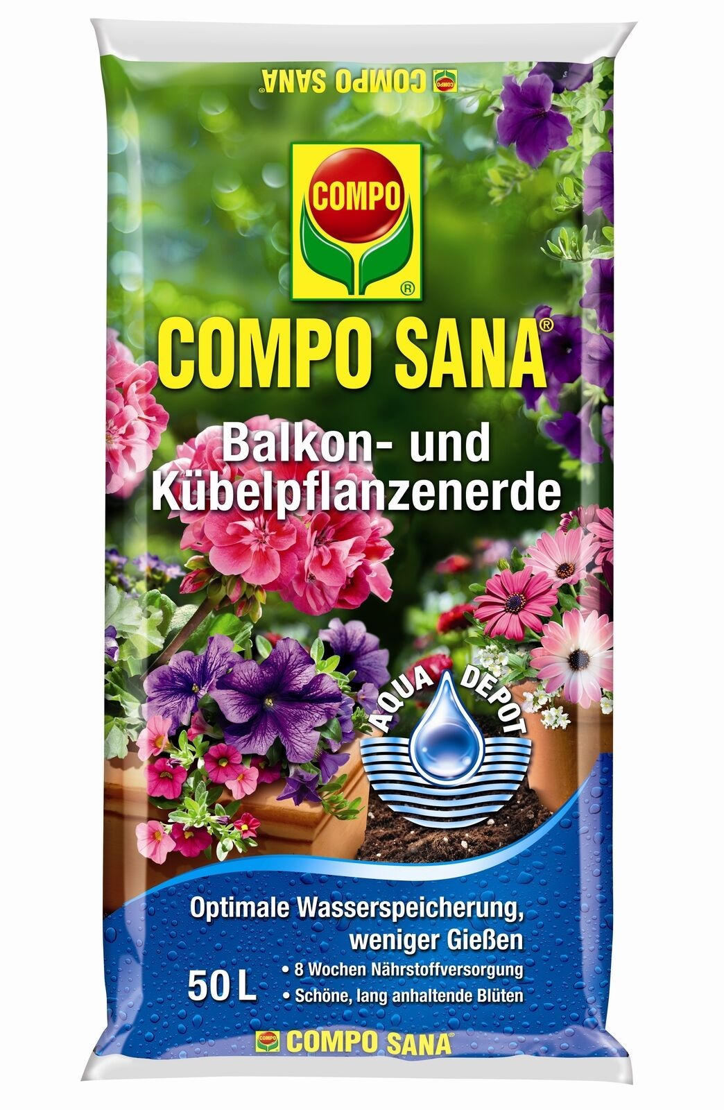 COMPO SANA Balkon -und Kübelpflanzenerde, 70 Liter