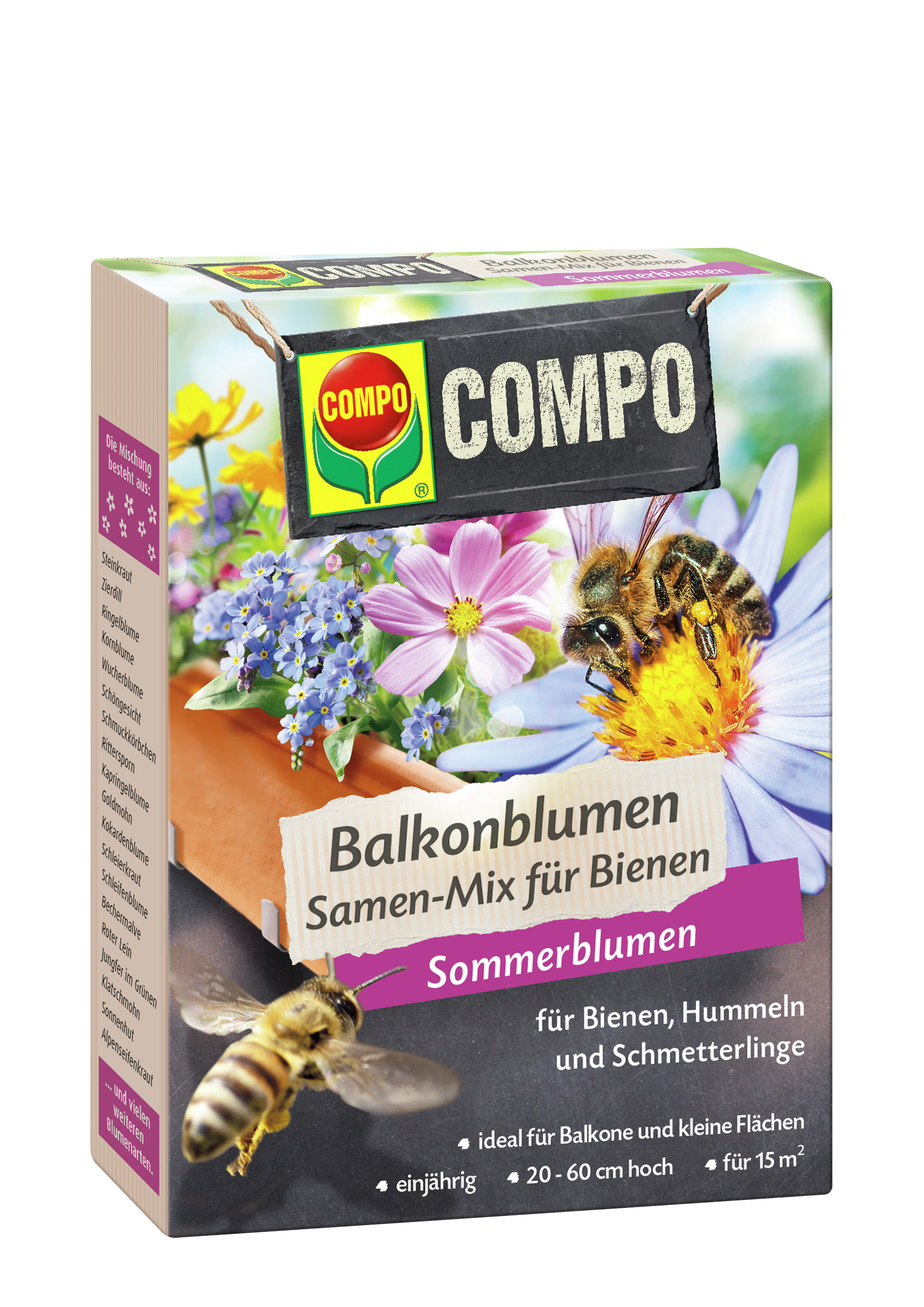 COMPO Balkonblumen Samen-Mix für Bienen 100 g für 15m² Blumenmischung