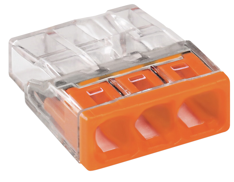 Verbindungsklemmen Wago 3x0,5-2,5qmm Compakt orange 100 Stück