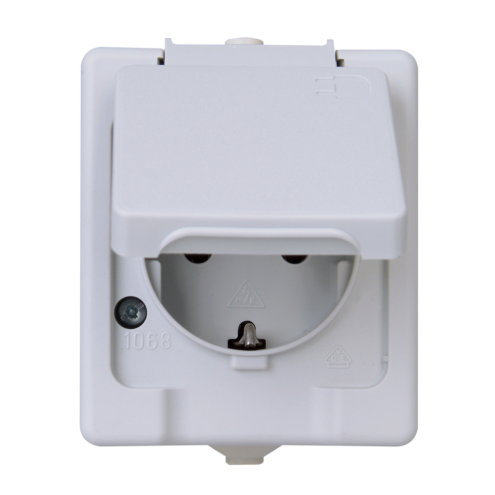 KOPP GMBH Steckdose 1-fach AP-FR Aktion grau Aufputz-Feuchtraum IP44, Aktion, grau