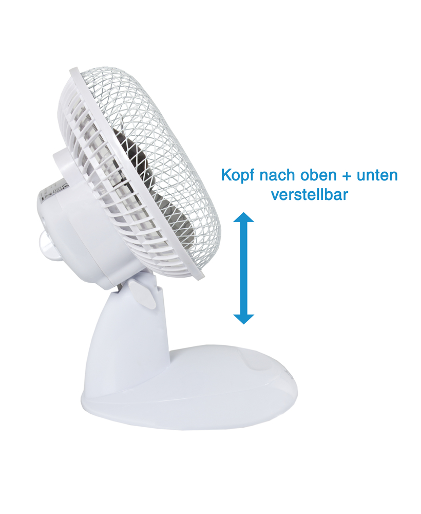 SUNTEC Tischventilator 15cm 1.500 TV weiss/grau CoolBreeze