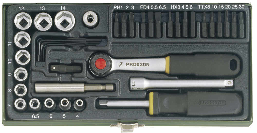 PROXXON Schraubersatz 1/4" (39-teilig) 