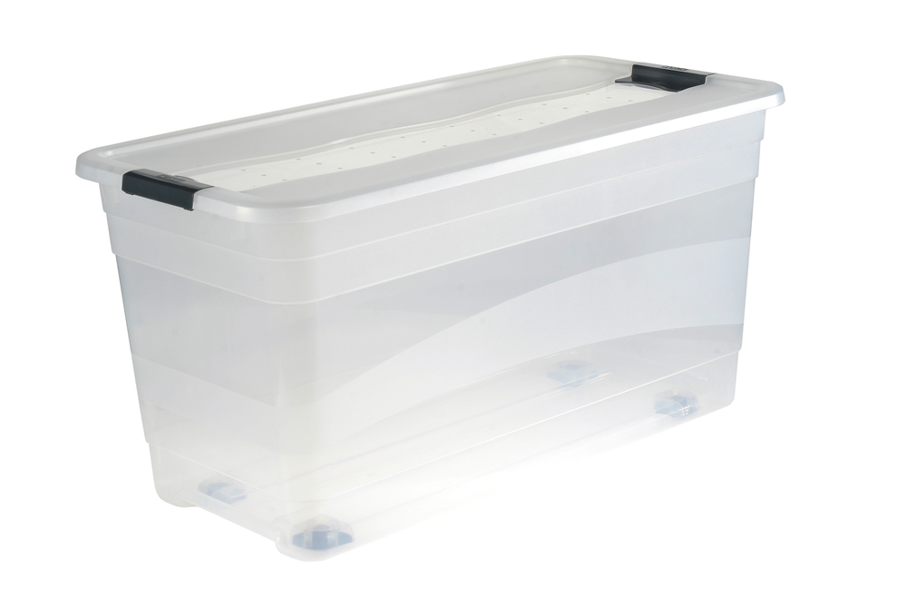 KEEEPER Kristallbox Konrad trans. mit Rollen 83l 79,5x39,5x41cm