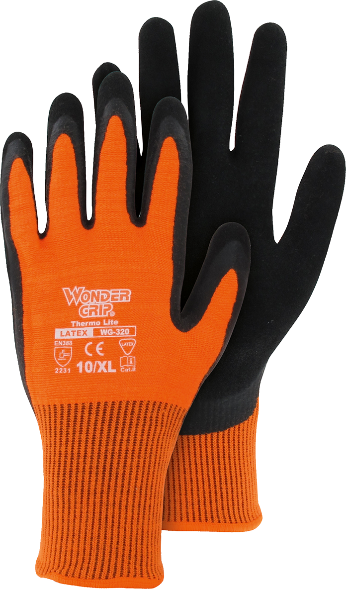 TRIUSO Winterhandschuhe Wonder Grip - Thermo Lite 320, orange, 9-10