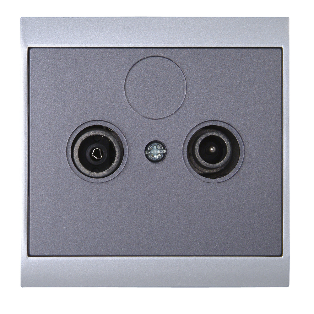 KOPP GMBH Antennensteckdose Malta TV/RF anthra. Einzel-und Gemeinschaftsanlagen