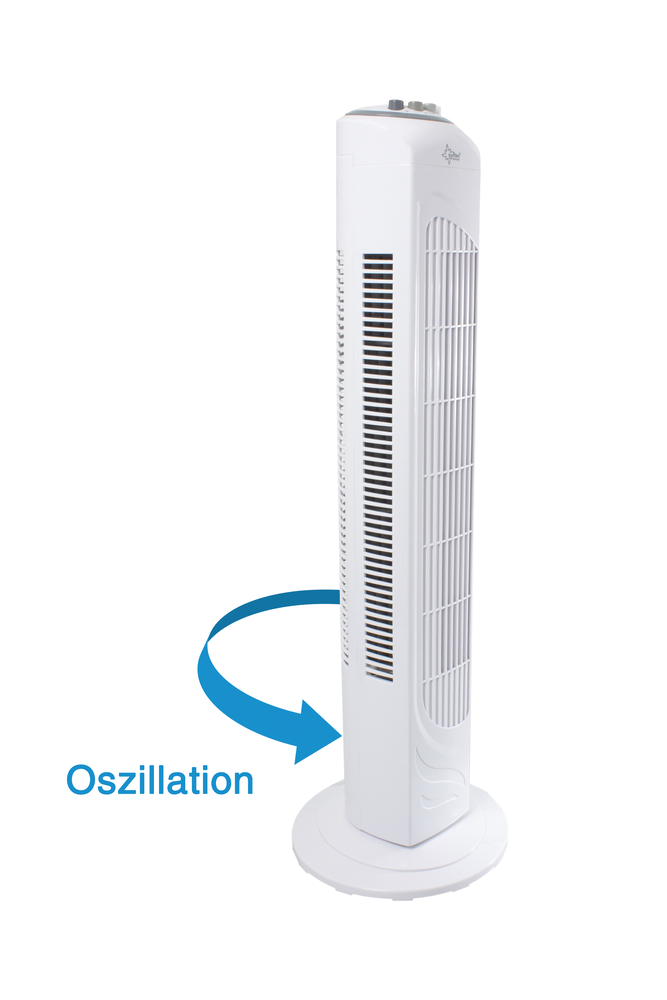 SUNTEC Turmventilator 7.400 TV 74cm weiß CoolBreeze 3 Stufen, Oszillation