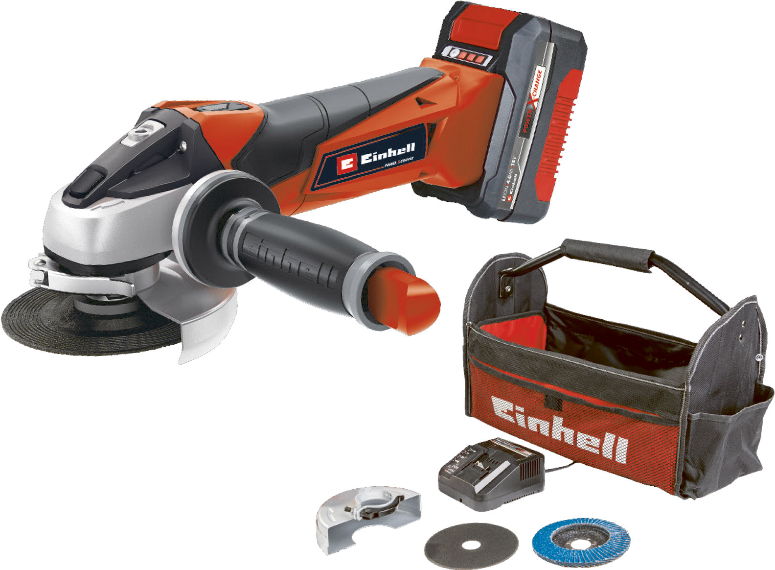 EINHELL Akku-Winkelschleifer TE-AG 18/115 Li inkl. 1x 4,0 Ah Akku