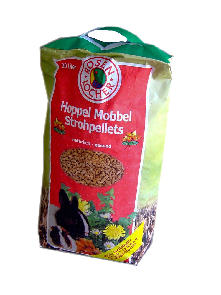 Strohpellets 20L/ 8kg ROSENLÖCHER - Strohpellets 20L/ 8kg Käfigeinstreu