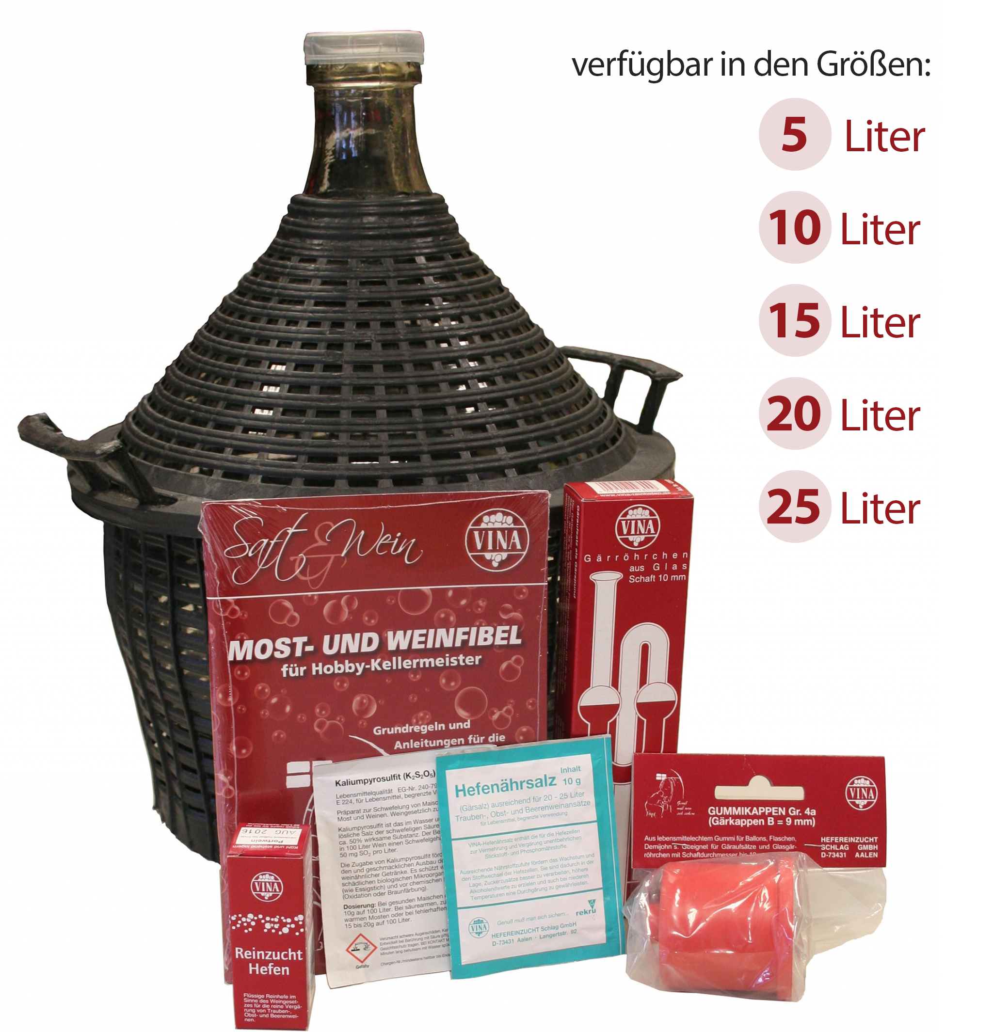 Starterset für Weinherstellung | inkl. 15 Liter Gärballon Starterset für Weinherstellung | inkl. 15 Liter Gärballon