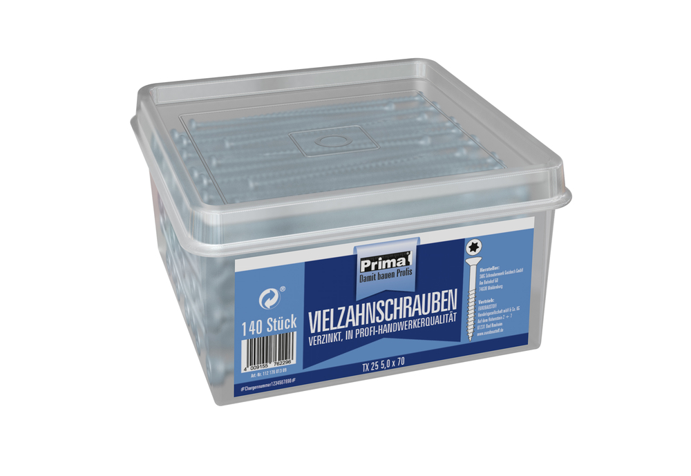 Prima Universalschr. vz TX25 5,0x70 mm SWG SCHRAUBENWERK GMBH WALDENBURG Prima Universalschr. vz TX25 5,0x70 mm (140 Stück) PRO