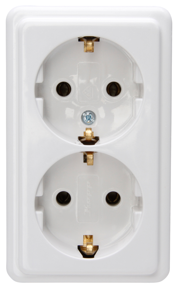 Steckdose 2-fach Aufputz arktis weiß KOPP GMBH Steckdose 2-fach Aufputz arktis weiß