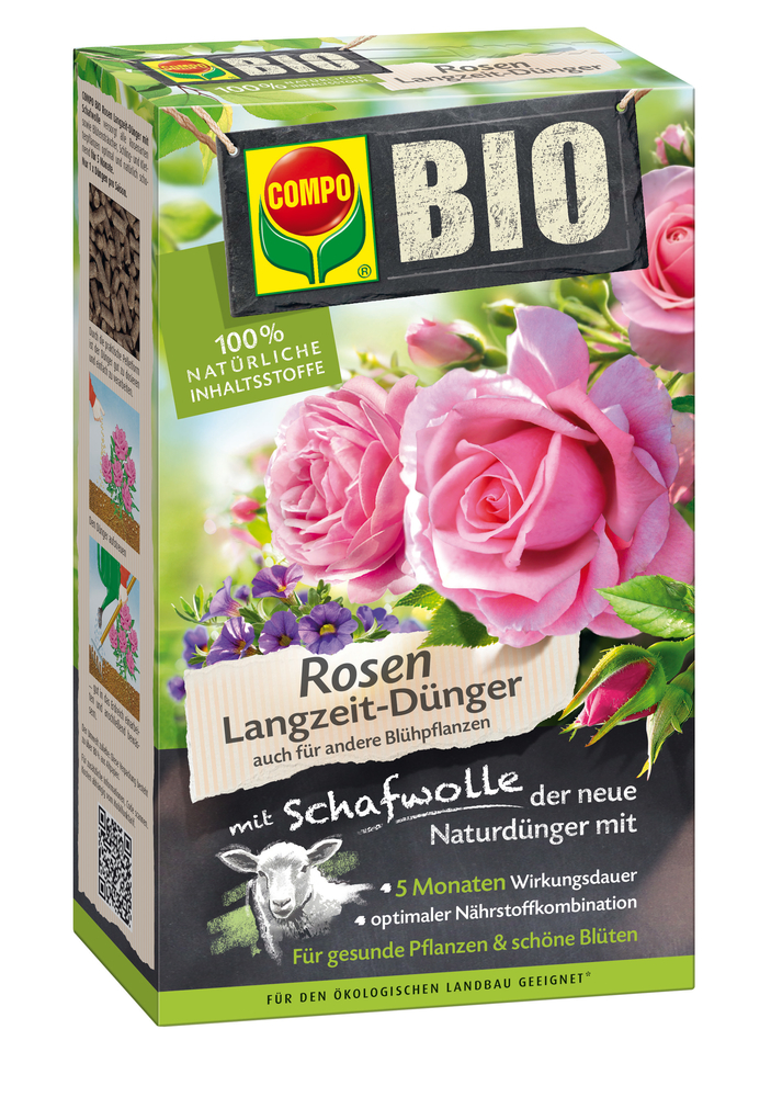 COMPO Bio Rosen LZD mit Schafwolle 2kg BAT AGRAR GMBH & CO.KG (BEISELEN) COMPO Bio Rosen LZD mit Schafwolle 2kg Compo EREG