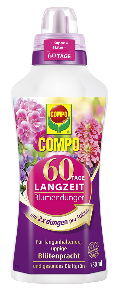 COMPO 60 Tage Langzeit Blumendünger 750 ml NPK-Dünger 7+3+5 chloridarm