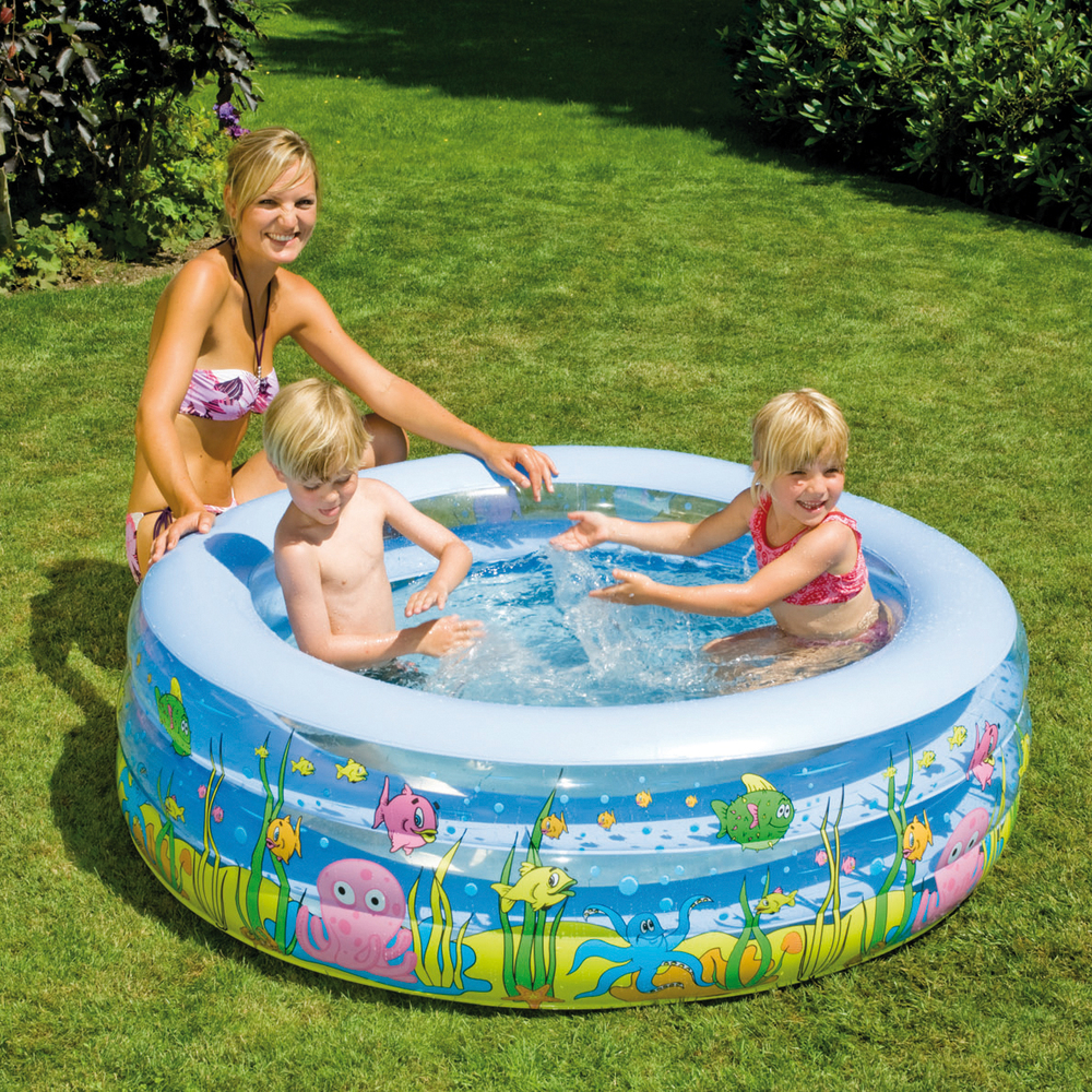 Happy People Kinder Pool Aquarium 152 x 50cm, 3 Ringe, Planschbecken