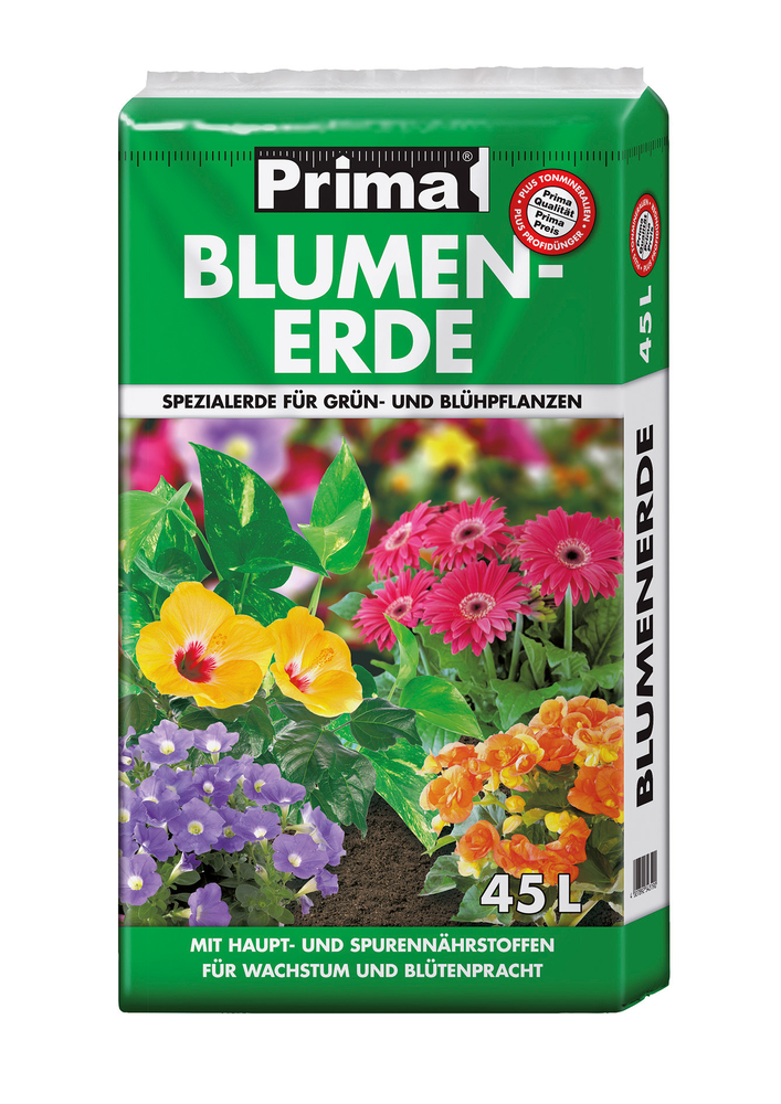 Prima Blumenerde Torfreduziert 45l GREGOR ZIEGLER GMBH Prima Blumenerde Torfreduziert 45l Rez. 50% Torf und 50% Torfersatzstoffe