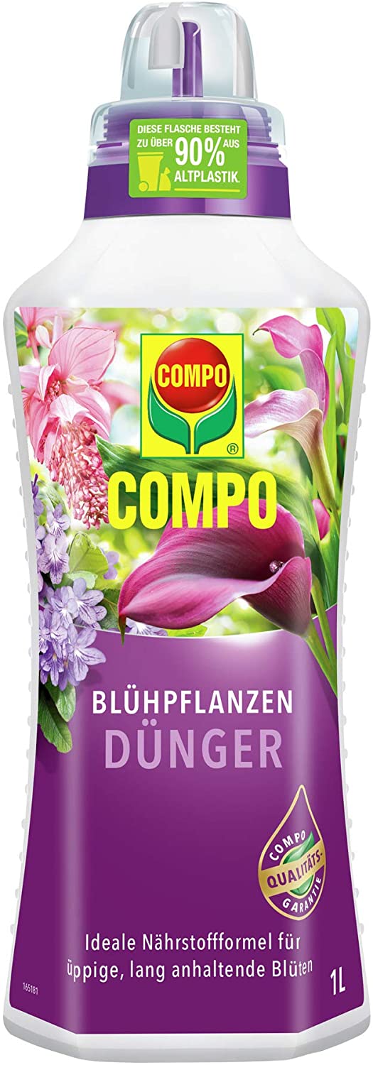 COMPO Blühpflanzendünger mit Spurennährstoffen, 1 Liter