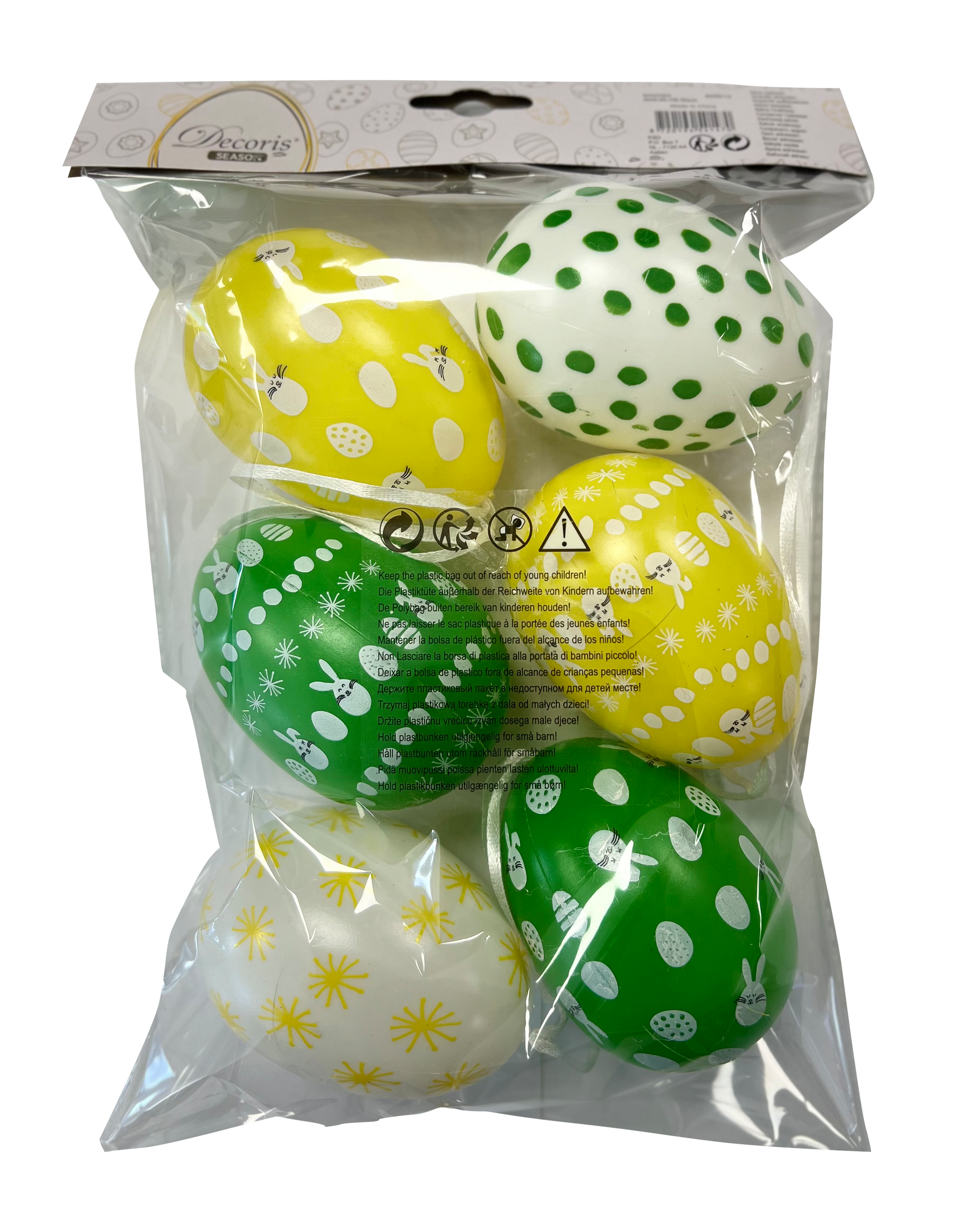 Oster-Deko Eier, Ø 6 Höhe 9cm   Oster-Deko Eier, Ø 6 Höhe 9cm