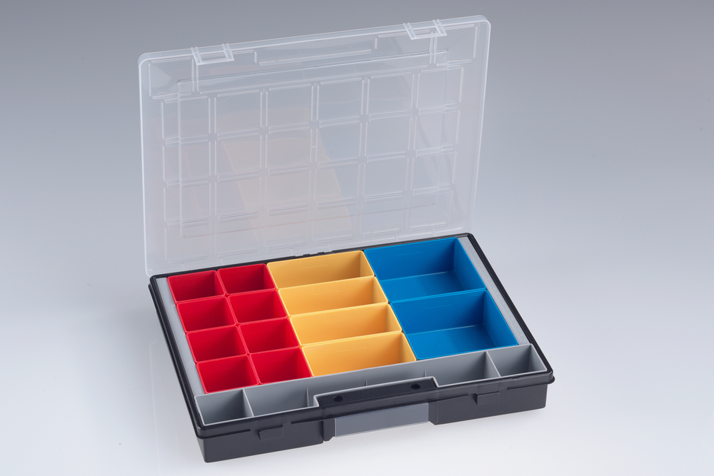 EuroPlus Flex 37-15 schwarz/transparent ALLIT AG EuroPlus Flex 37-15 schwarz/transparent Sortimentskasten mit herausnehmb. Boxen