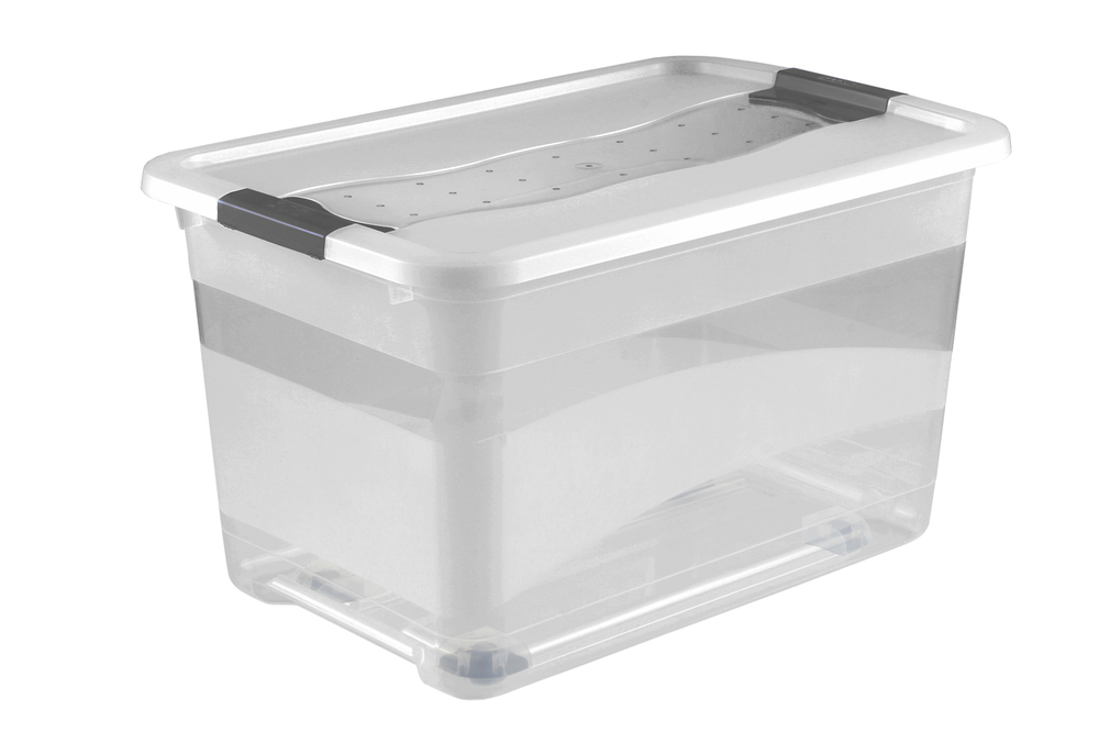 keeeper Kristallbox Konrad 52 Liter transparent mit Rollen 59,5 x 39,5 x 35cm