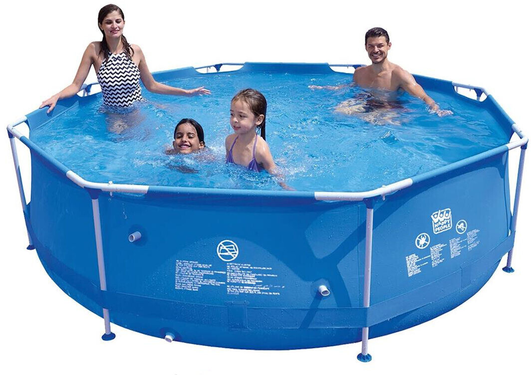 Stahlrahmen-Pool-Set inkl. Pumpe, Maße: Ø 300 x H 76 cm