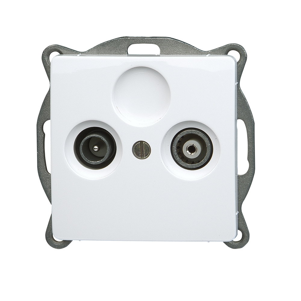 KOPP GMBH Antennensteckdose Paris TV/RF arktisweiß 