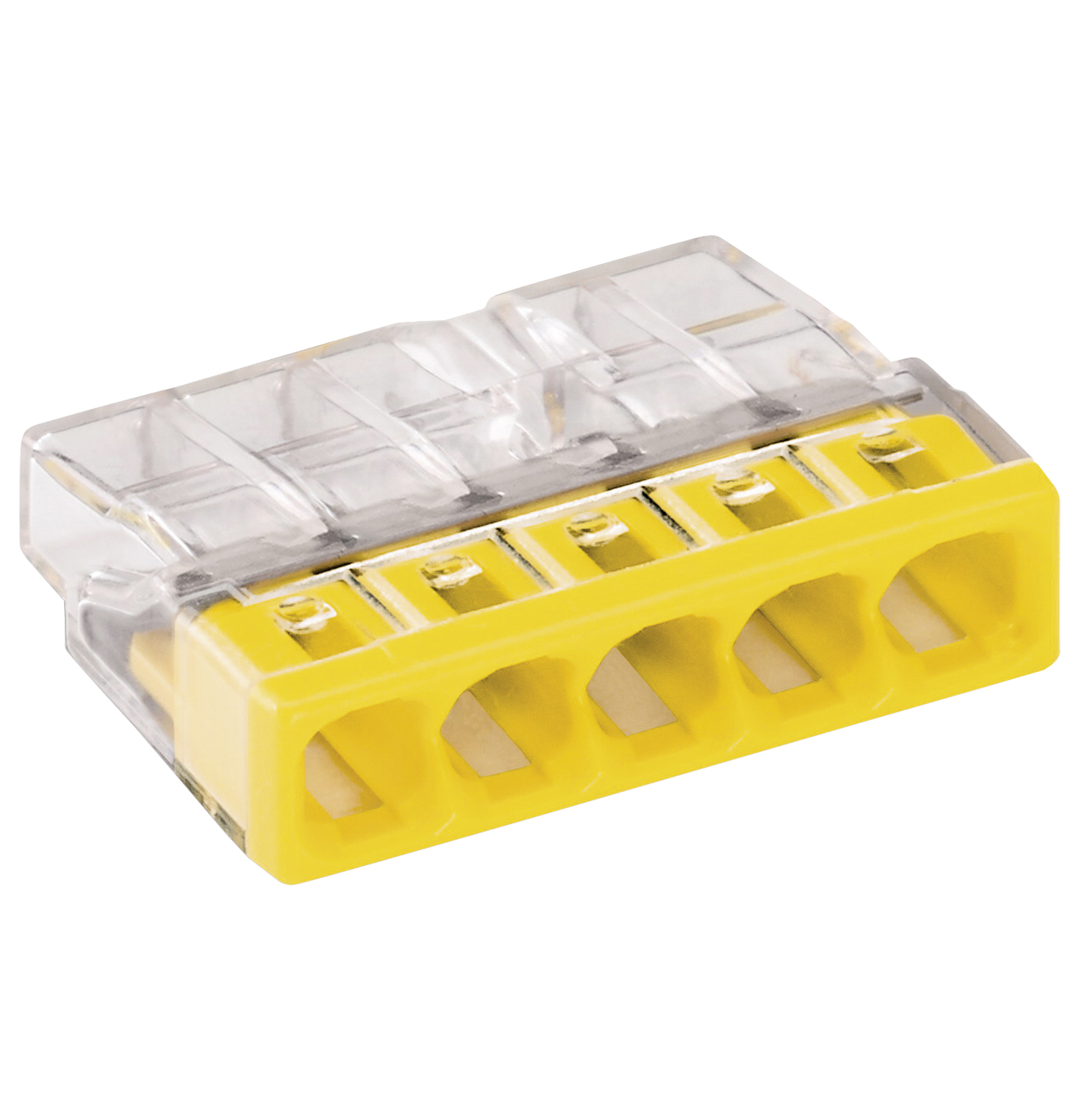 HEIDEMANN HANDELSGESELLSCHAFT Verbindungsklemmen Wago 5x0,5-2,5qmm Compakt gelb 100 Stück