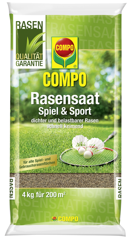 COMPO Rasensaat Spiel+Sport 4kg 200qm COMPO COMPO Rasensaat Spiel+Sport 4kg 200qm Compo EREG AKTION