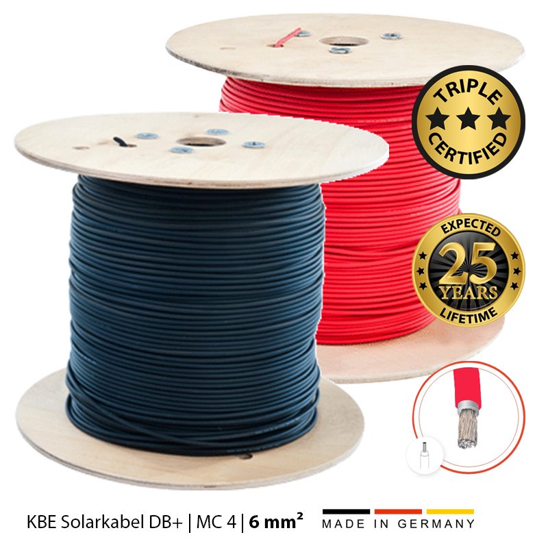 KBE Solar Kabel DB+ 6,00 Q verz schwarz 10m KBE Solar Kabel DB+ 6,00 Q verz schwarz 10m
