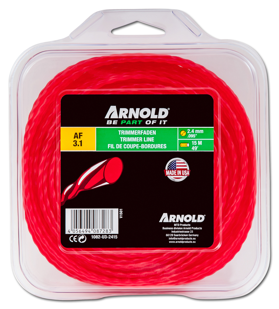 MTD PRODUCTS AG - WOLF GARTEN Trimmerfaden rund gedreht rot 2,4mm 