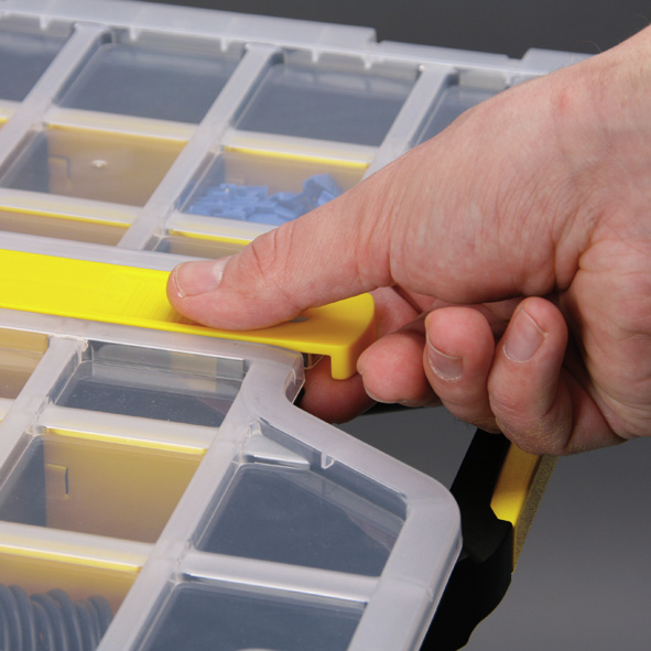 ALLIT AG EuroPlus Basic >S< 29/5-12 schwarz/gelb Sortimentskasten mit 12 flex.Trennstegen