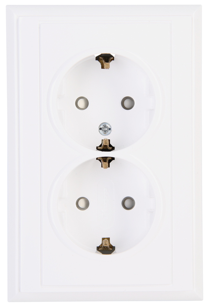 KOPP GMBH Steckdose Malta 2-fach arktis mit erhöhtem Berührungsschutz