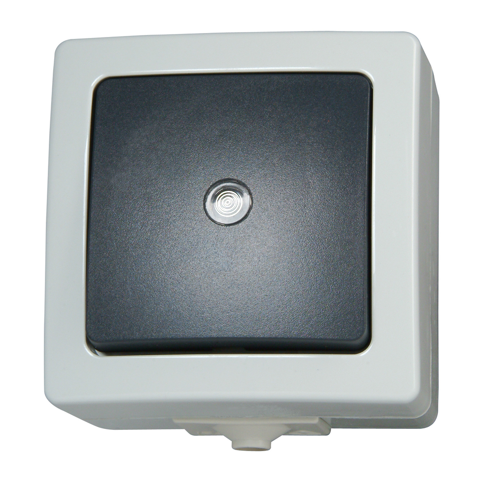 Taster Nautic beleuchtbar AP-FR grau KOPP GMBH Taster Nautic beleuchtbar AP-FR grau