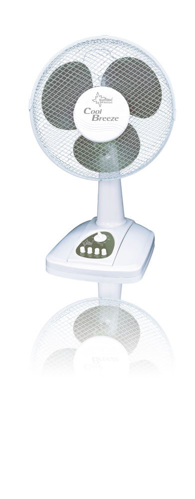 SUNTEC Tischventilator 40cm 4.000 TV weiss/grau CoolBreeze 3 Stufen Oszil. 60Min Timer
