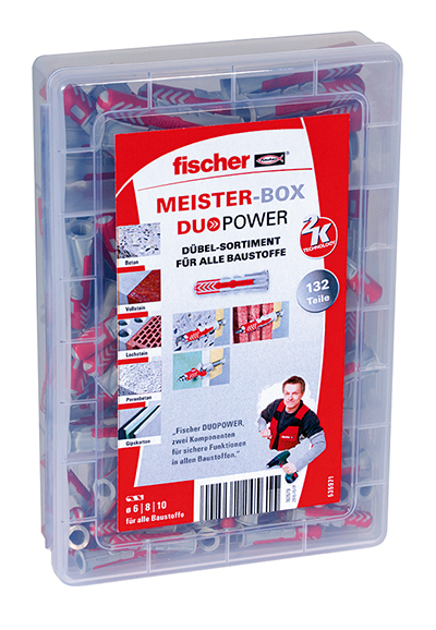 Meister Box Dübelsortiment mit SX Dübel 6/8/10 Fischer