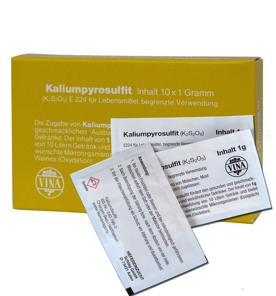 Kaliumpyrosulfit 10x1g-Btl. HEFEREINZUCHT SCHLAG GMBH Kaliumpyrosulfit 10x1g-Btl.