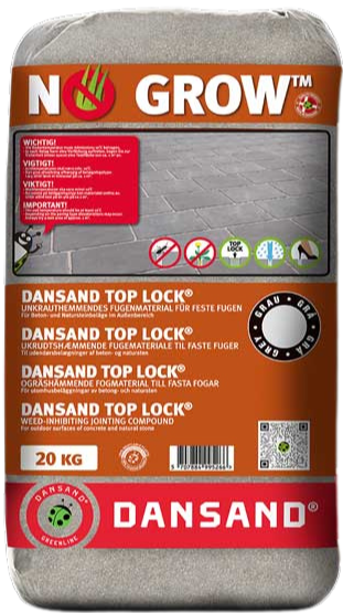 Dansand Top Lock 0-1,0mm grau 20kg Pflasterfugenmörtel, Fugenbreite 3-10mm 