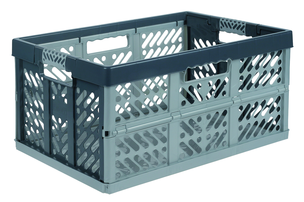 KEEEPER Profi-Klappbox Ben silber/anthrazit 45l mit Softgriff 54x37x28cm