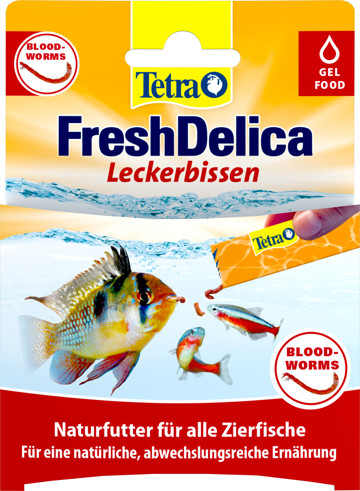 Tetra Fresh Delica Rote Mückenlarven 48g Fischfutter Zierfische