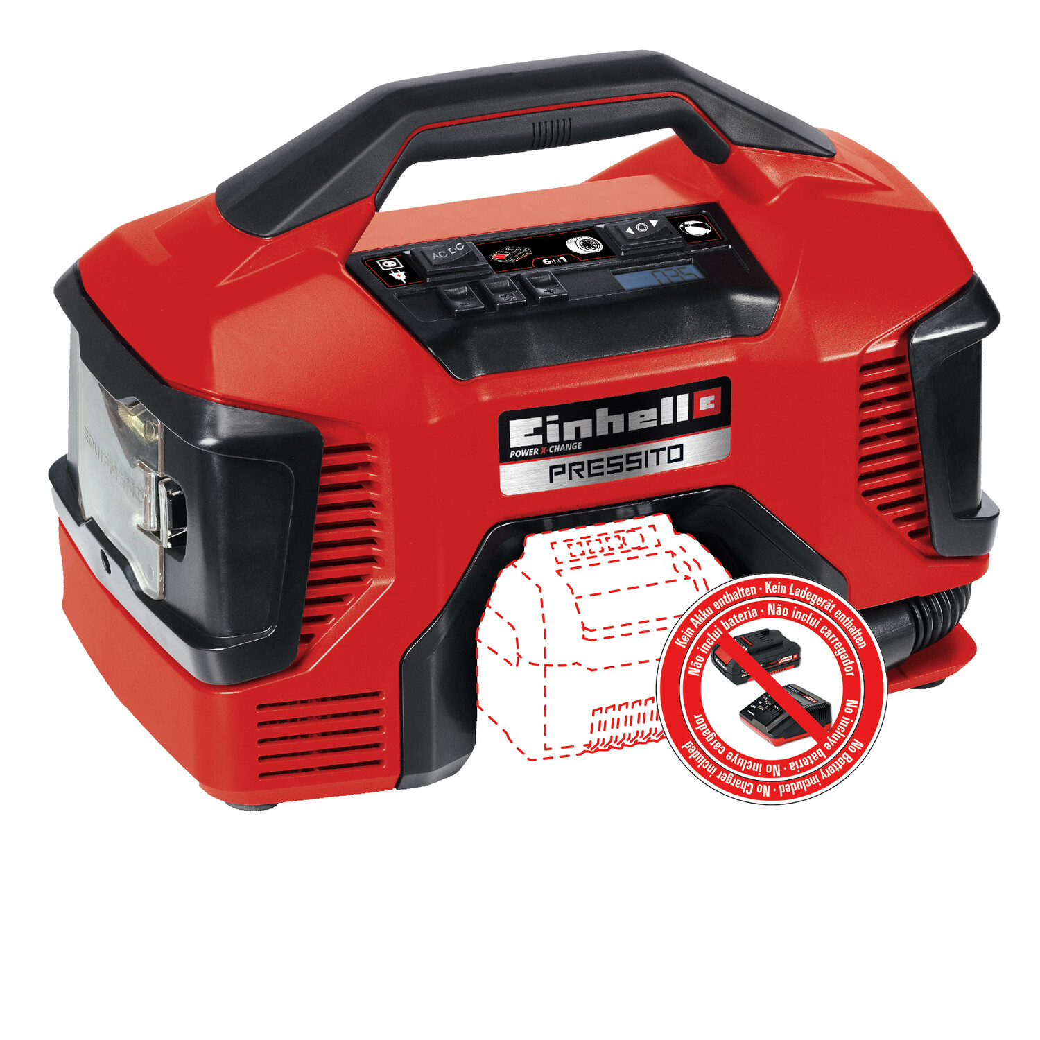 EINHELL Hybrid-Kompressor PRESSITO Druckluft Strombetrieb Akkubetrieb 