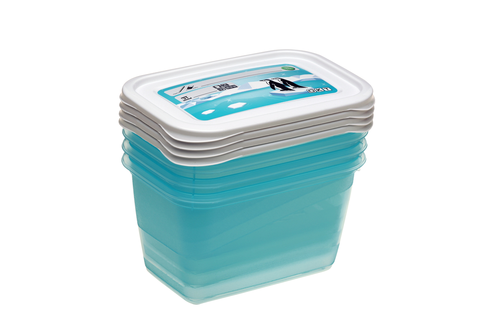 KEEEPER Tiefkühldosen-Set Mia Polar 4 x0,75l 15,5x10,5x8,5 cm, eckig, wiederbeschr.