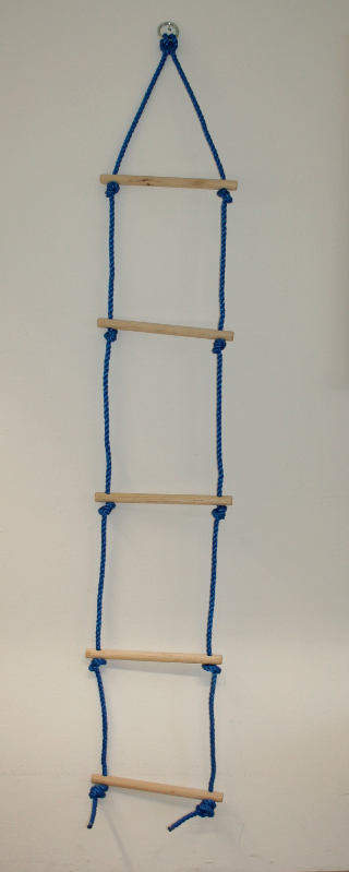 Strickleiter 200 cm 5 Holzsprossen Holzleiter Spielleiter Leiter