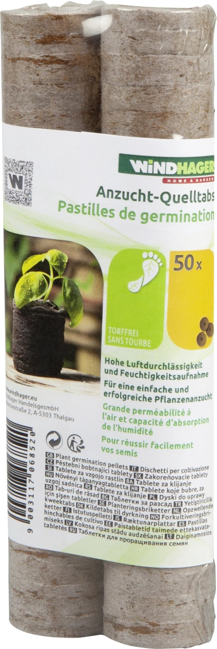 Windhager Anzucht-Quelltabs, 50 Stück 