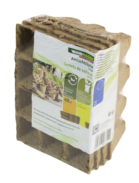 Anzucht-Toepfe 4cm eckig 48 Stk/Pkg WINDHAGER HANDELSGESELLSCHAFT Anzucht-Toepfe 4cm eckig 48 Stk/Pkg