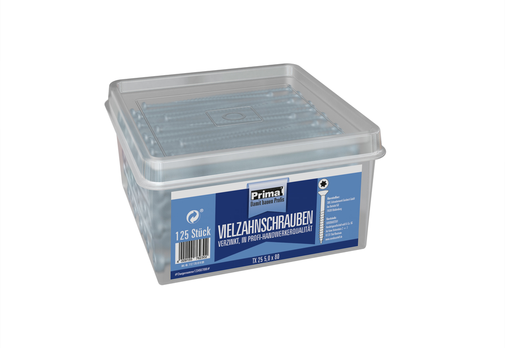 Prima Universalschr. vz TX25 5,0x80 mm SWG SCHRAUBENWERK GMBH WALDENBURG Prima Universalschr. vz TX25 5,0x80 mm (125 Stück) PRO